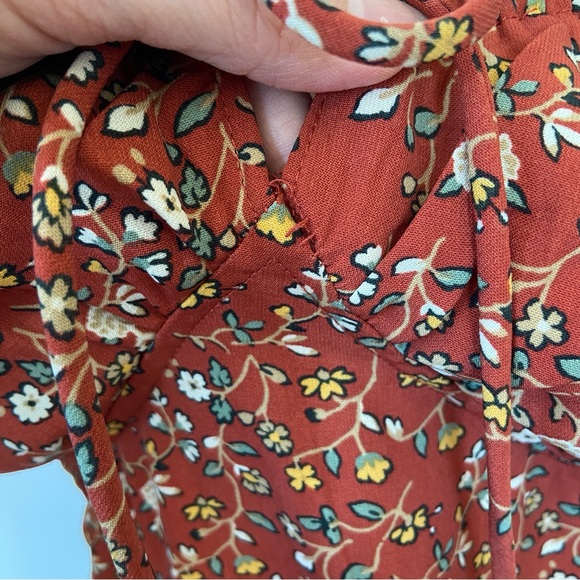 Trixxi Floral Mini Dress - Rust - Picture 3 of 7
